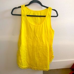 Super cute puff fringe tank